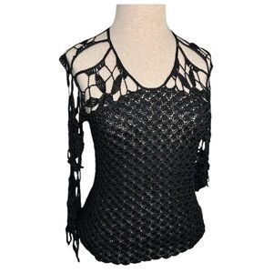 Vintage SAKOWITZ black knit Top